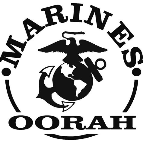 Marines Oorah 22 Decal Sticker Ballzbeatz Com Cricut Marines Logo Oorah Marines Marines