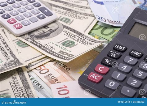 Money And Calculators Stock Photo Image Of Profit Currency 9645142