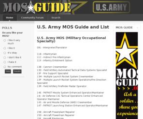 Mosguide Org U S Army Mos Guide And List