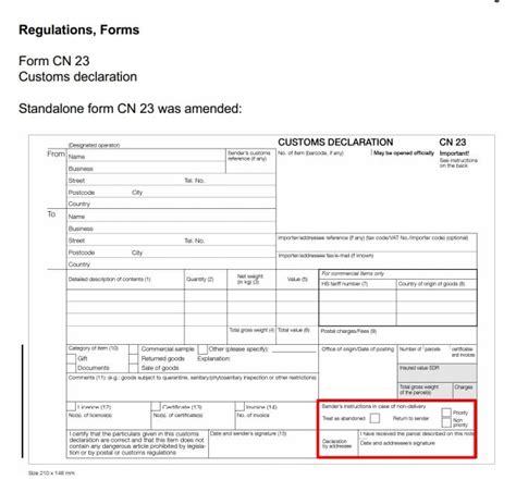 New Custom Declaration Form Introduced By Postal Directorate