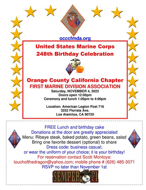 Nov 4 248Th Us Marine Corps Birthday Celebration Los Alamitos Ca Patch