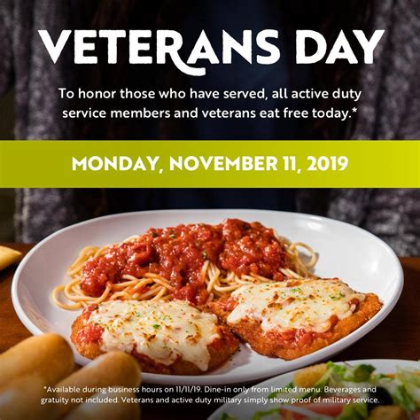 Olive Garden Veterans Day Deal