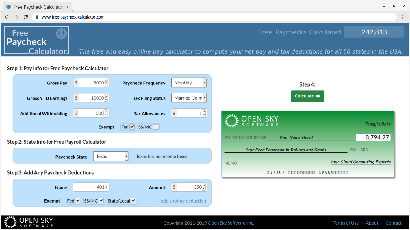 PA Paycheck Calculator Tool