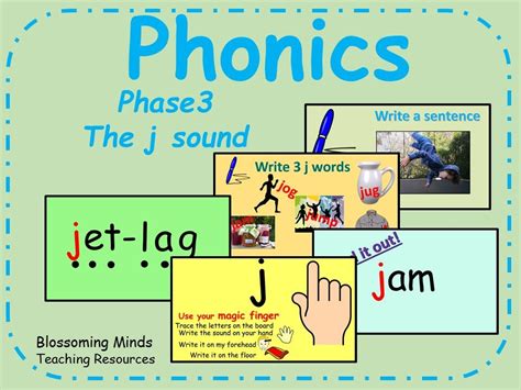 Phonics Phase 3 The J Sound J Words Tricky Words Sentence Writing Writing Words J Sound