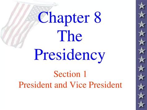 Ppt Chapter 8 The Presidency Powerpoint Presentation Id 5733524