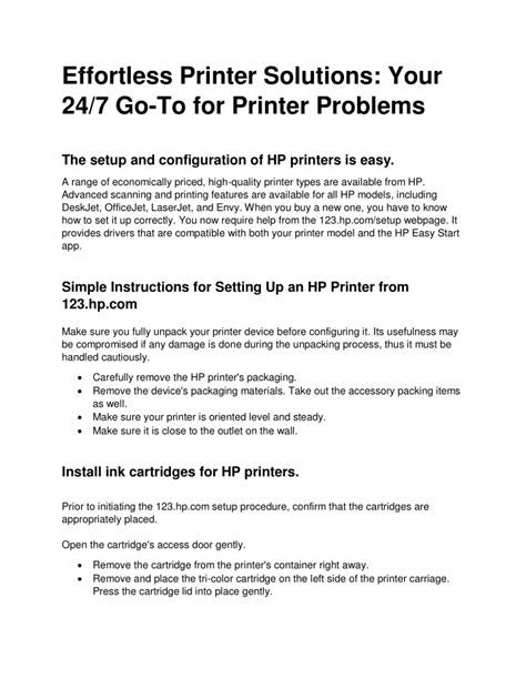 Ppt Effortless Printer Solutions Your 24 7 Go To For Printer