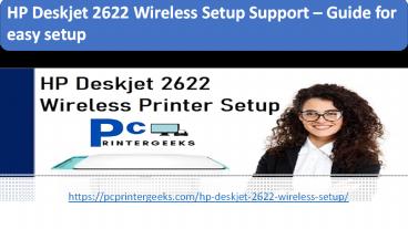 Ppt Hp Deskjet 2622 To Wi Fi Powerpoint Presentation Free Download