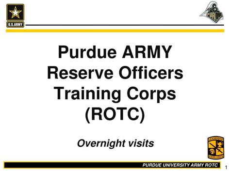 Ppt Purdue Army Reserve Officers Training Corps Rotc Powerpoint Presentation Id 773635