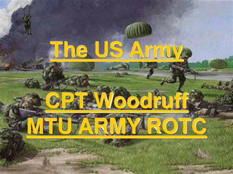 Ppt The Us Army Cpt Woodruff Mtu Army Rotc Powerpoint Presentation Free Download Id 674474