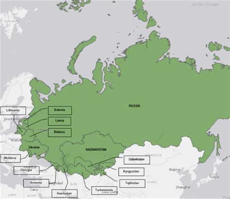 Republics Formerly Part Of The Soviet Union Download Scientific Diagram