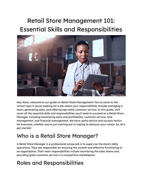 Retail Store Management 101 Essential Skills And Responsibilities By Careervira Community Issuu