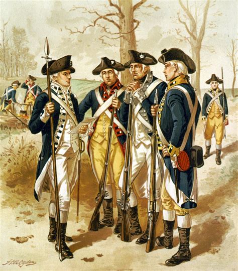 Revolutionary War Illustration Uniforms History America American Revolutionary War