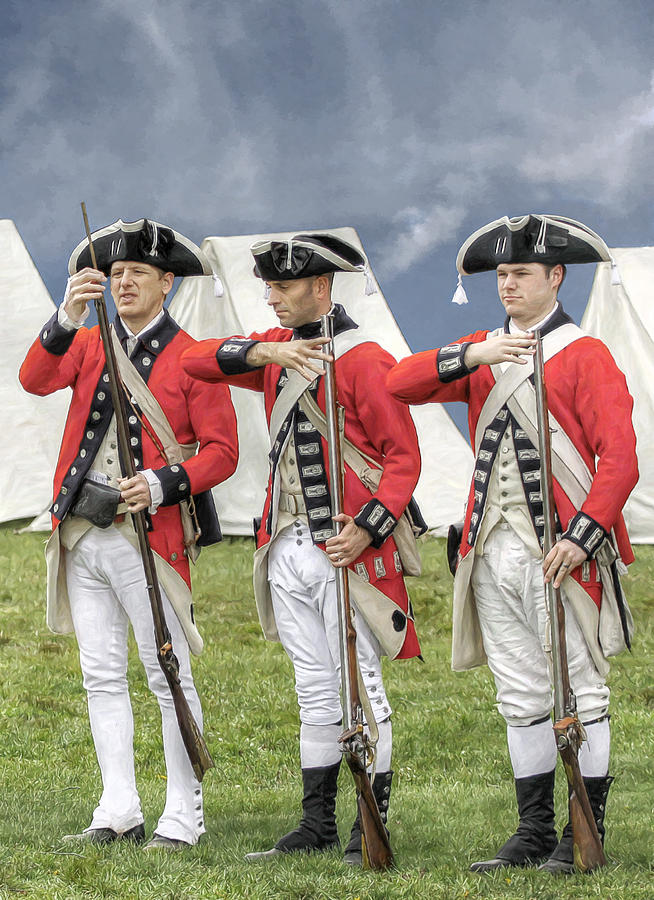 Revolutionary War Soldiers Soldiers Revolutionary War Digital Art Three British Soldiers