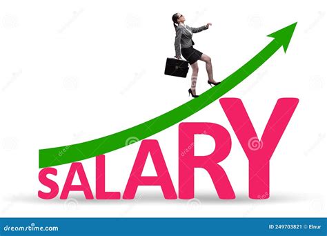 Salary Increase Concept With Businesswoman Stock Image Image Of Remuneration Cash 249703821