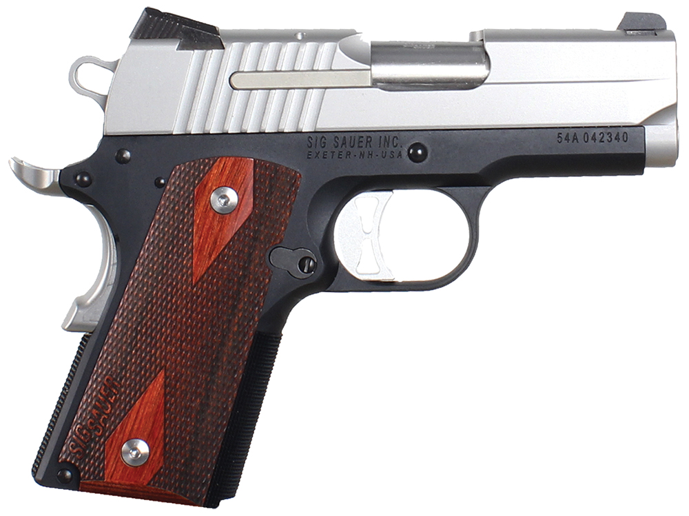 Sig Sauer 1911U45tss 1911 Ultra Compact 45 Acp Single 3 3 7 1 Rosewood Grip Stainless Steel