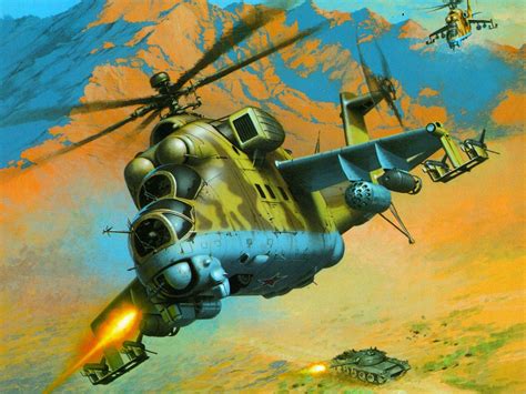 Soviet Mi 24 Hind Helicopter Afghanistan Aircraft Painting Aircraft Art Aircraft Design