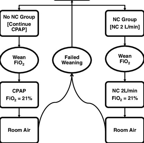 Study Design Algorithm For Weaning Off Ncpap Nc Nasal Cannula Ncpap Download Scientific