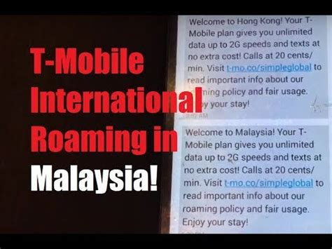 T Mobile International Roaming In Malaysia Speed Test Web Navigation Youtube