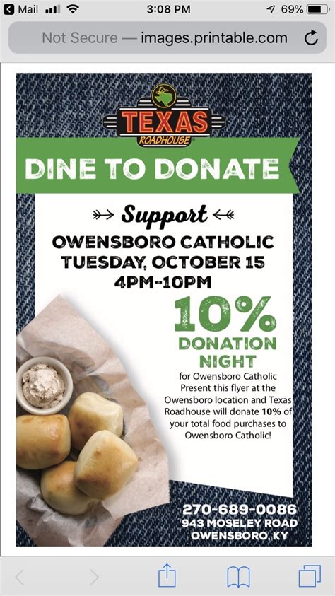 Texas Roadhouse Spirit Night Owensboro Catholic Schools