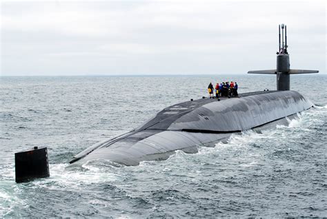 The Ohio Class Ballistic Missile Submarine Uss Rhode Island Ssbn 740 Blue Crew Returns To