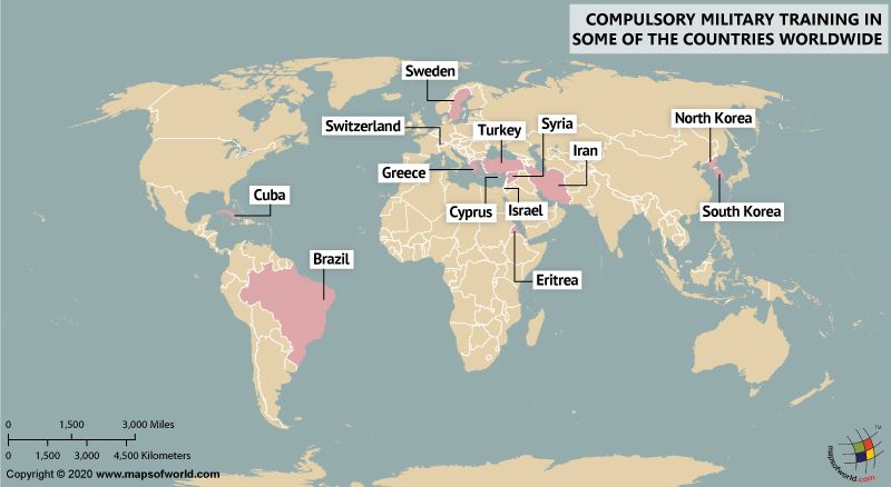 Top 15 Countries With Mandatory Military Service Youtube