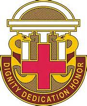 U S Army Dd Eisenhower Medical Center Distinctive Unit Insignia Vector Image