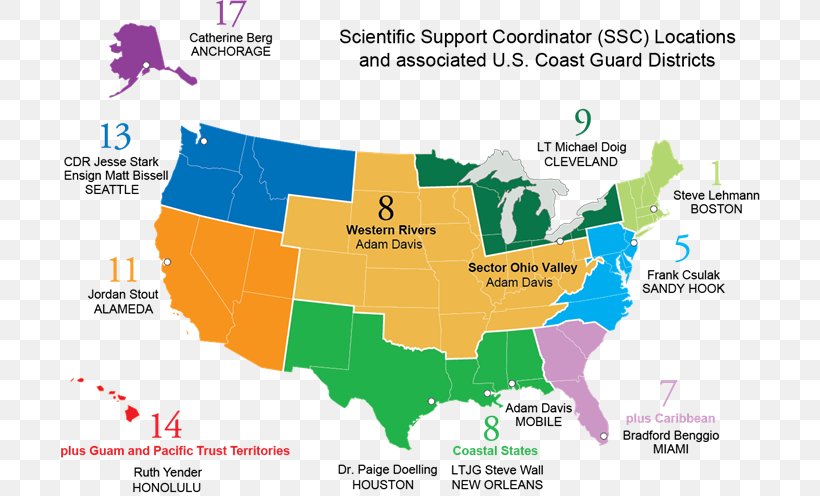 U S Coast Guard Districts And Air Stations By Tabasco Habanero Usa Map Coast Guard Coast