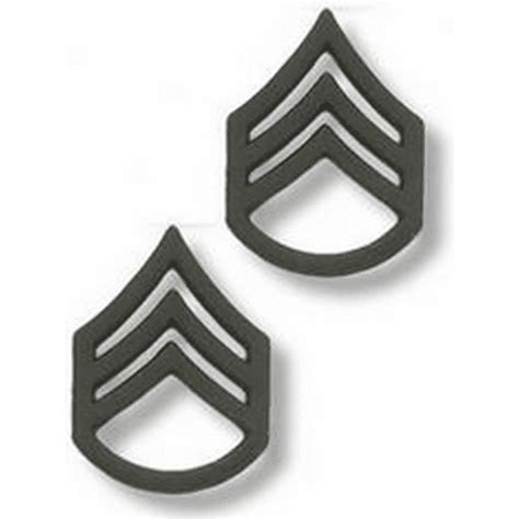 Us Army Staff Sergeant Black Metal Collar Rank Insignia Walmart Com Walmart Com