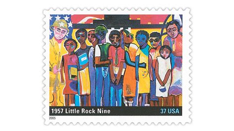 Us Stamp Notes 2005 Little Rock 9 Stamp Little Rock Nine Little Rock Rock