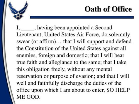 5 USAF Oath Tips