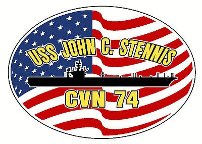 Uss John C Stennis Cvn 74 Oval Decal Sticker Military Usn U S Navy Ebay