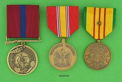 Vietnam War 3 Marine Corps Service Medals Full Size Usa Made Usmc Vsm Ndsm Ebay