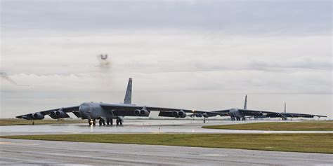 Watch 12 B 52S Take Off In An Exercise To Demonstrate The Us S Nuclear Prowess Business Insider