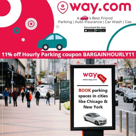 Way.com Coupon : 11% Off Hourly Parking Code Bargainhourly11