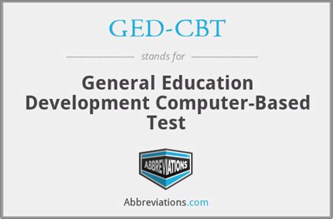 What Does Ged Cbt Stand For