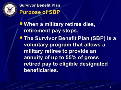 What Is The Military Survivor Benefit Plan Sbp