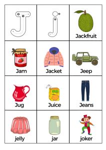 What Starts With Letter J Words Worksheets Printable Pdf