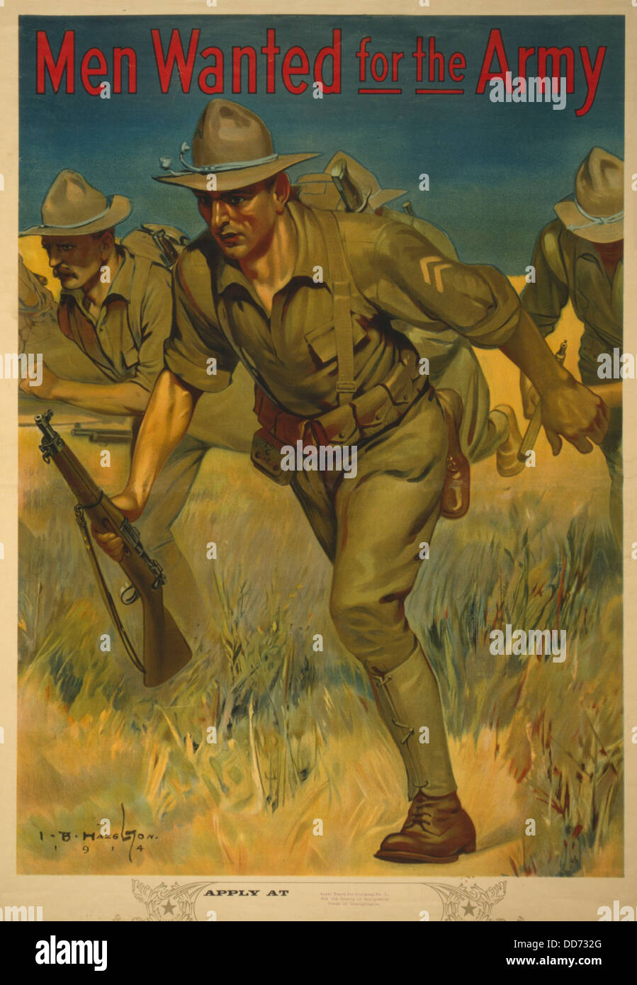 World War 1 American Army Recruiting Poster Showing Soldiers With Stock Photo 59777720 Alamy